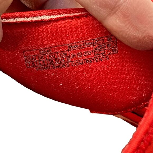 VIONIC Red Sarah Sandals Loop and Hook 2 Strap Women's Size 7.5 Orthopedic - Picture 5 of 8